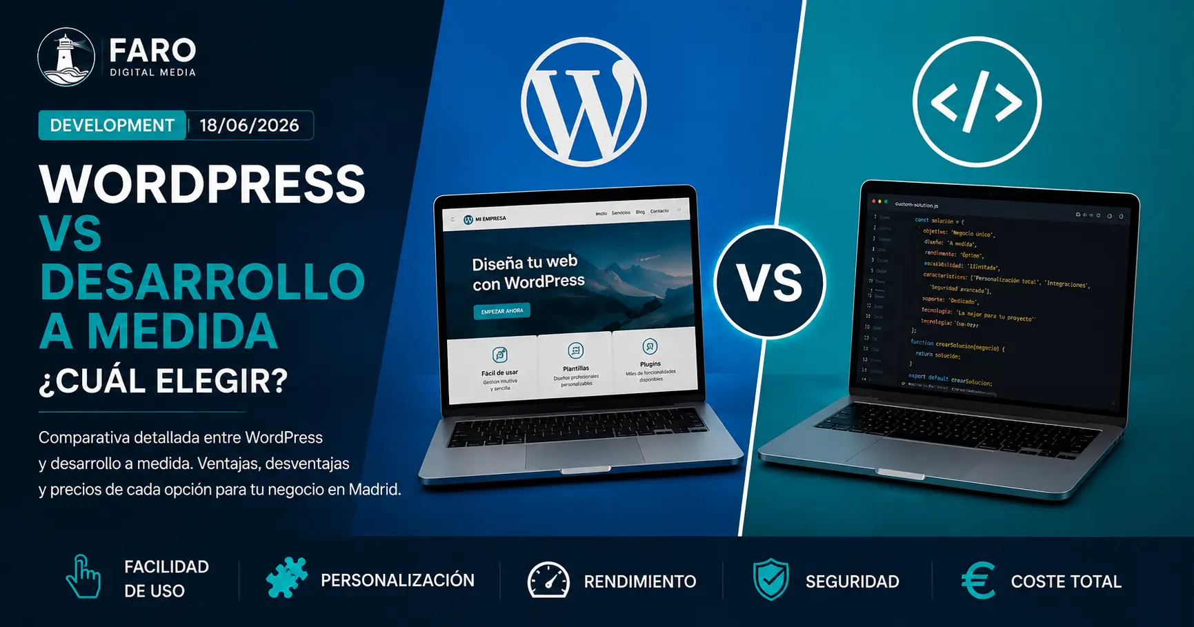 WordPress vs Desarrollo a Medida | ¿Cuál elegir?