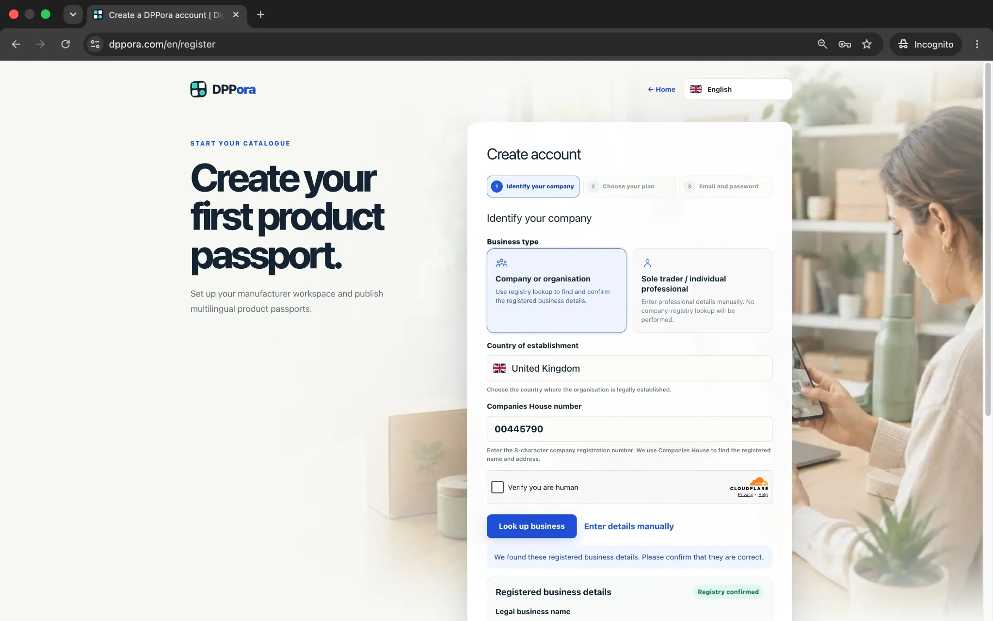 Búsqueda de empresa en Companies House desde DPPora